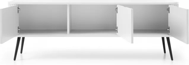 ZURI Szafka RTV-168 biała | czarne nogi
