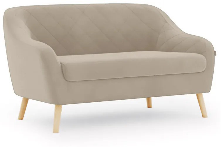 Beżowa 2-osobowa sofa CORANTI VELVET