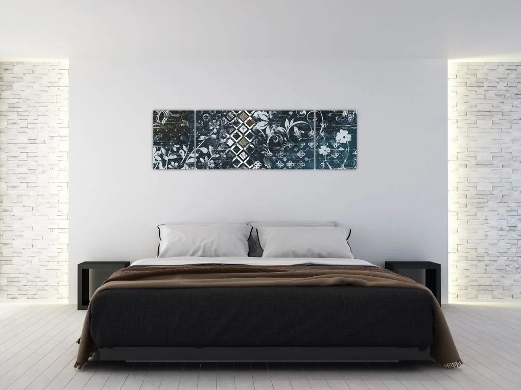 Obraz z kwiatowym wystrojem (170x50 cm)