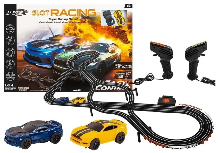 Tor wyścigowy 2 autka kontrolery slot cars 1:64
