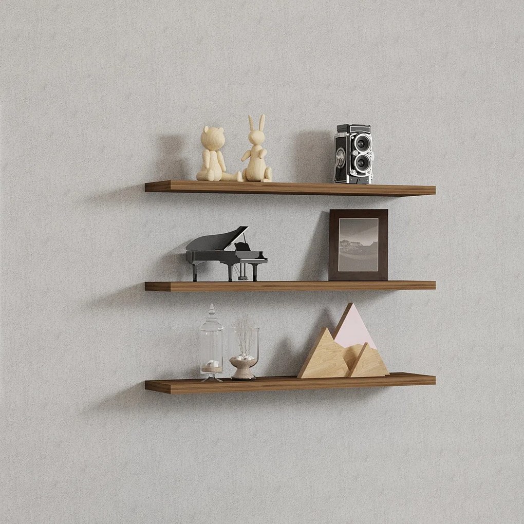 Półka Boss Walnut, 3 szt.
