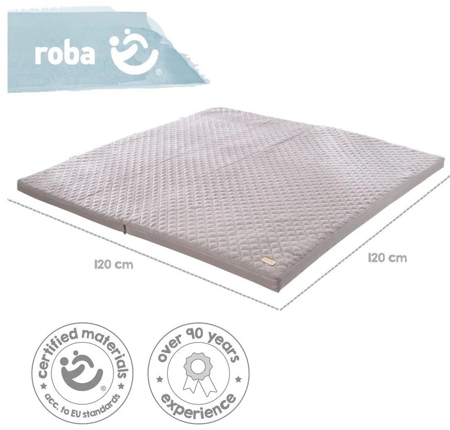 Ciemnoszara mata do zabawy dla dzieci 120x120 cm Style – Roba