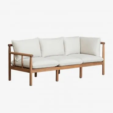 Sofa Ogrodowa Melvin 3-osobowa Z Drewna Akacjowego Akacja Brąz - Sklum