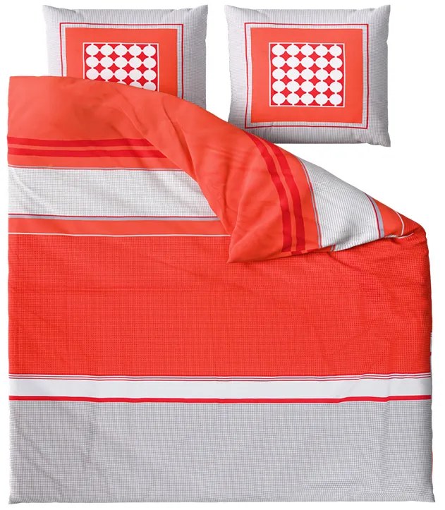 PrzytulneMieszkanie.pl PrzytulneMieszkanie.pl Pościel z bawełny renforcé TABITA czerwone Rozmiar pościeli: 2 szt 80 x 80 cm | 200 x 200 cm