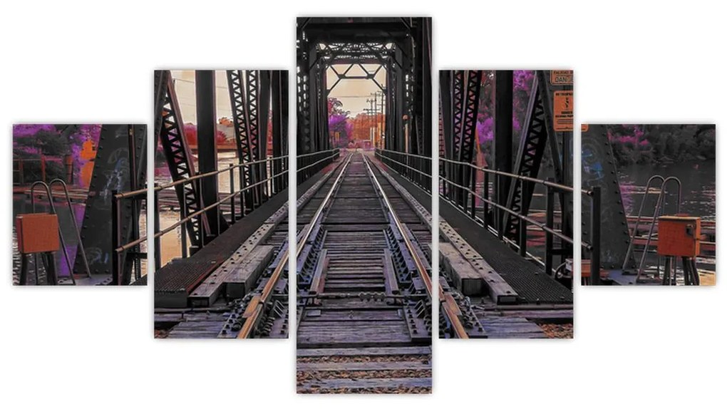 Obraz mostu kolejowego (125x70 cm)