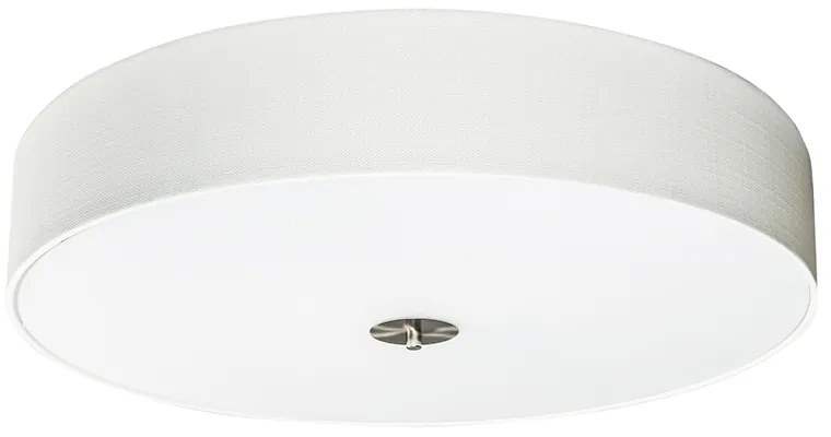 Rustykalna lampa sufitowa biała 70 cm - Drum Jute Nowoczesny Oswietlenie wewnetrzne
