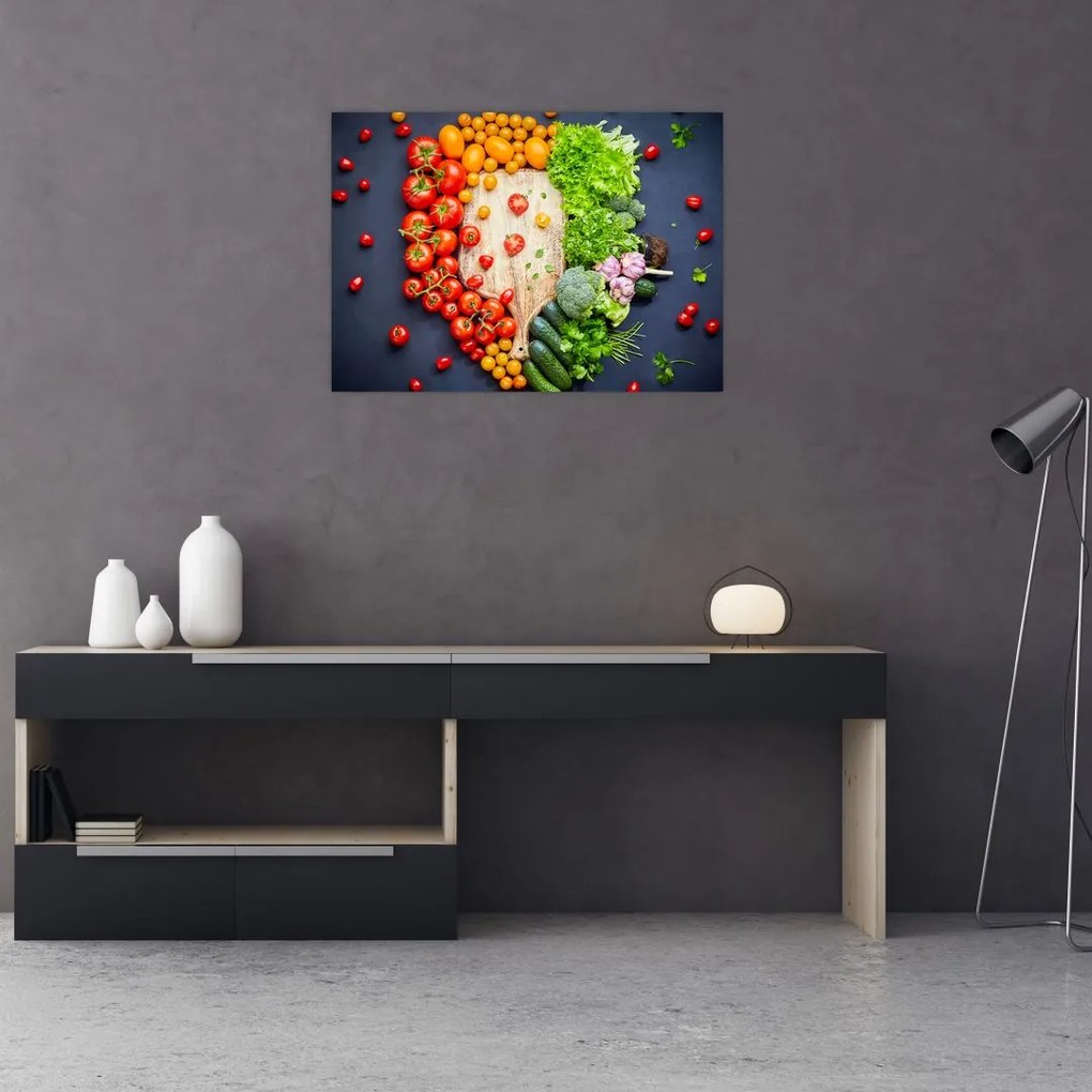 Obraz - Stół pełen warzyw (70x50 cm)