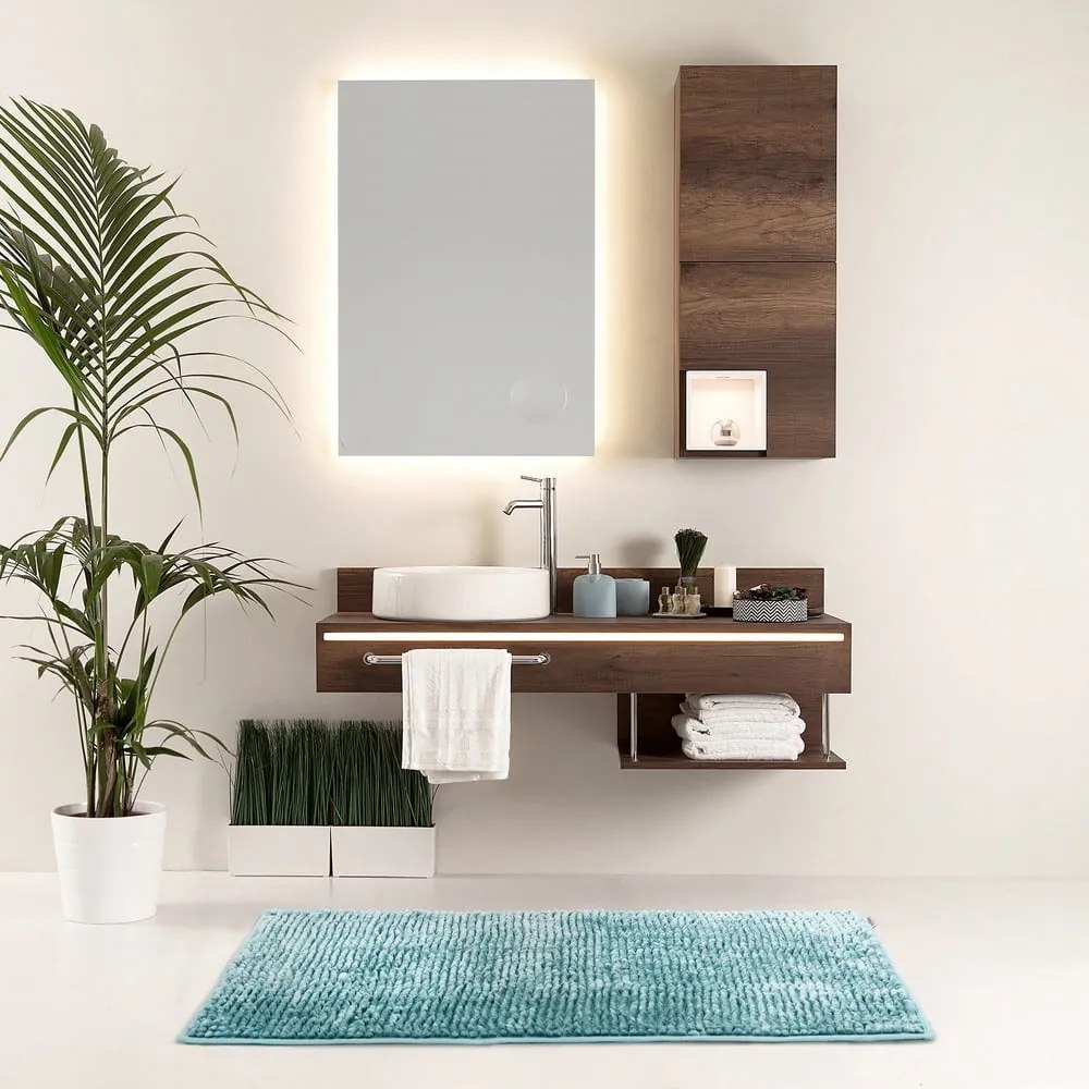 Turkusowy dywanik łazienkowy 70x120 cm Bati – Restilo