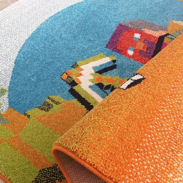 Prostokątny dywan dziecięcy robot T6-P27