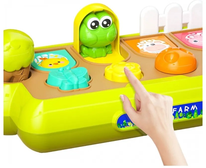 Woopie baby zabawka edukacyjna wyskakujące zwierzątka szczęśliwa farma pop-up