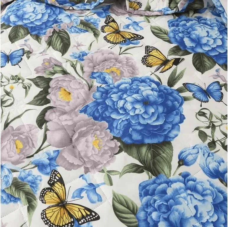 Letnia kołdra BUTTERFLY AND FLOWER 140x200 cm, kolorowa