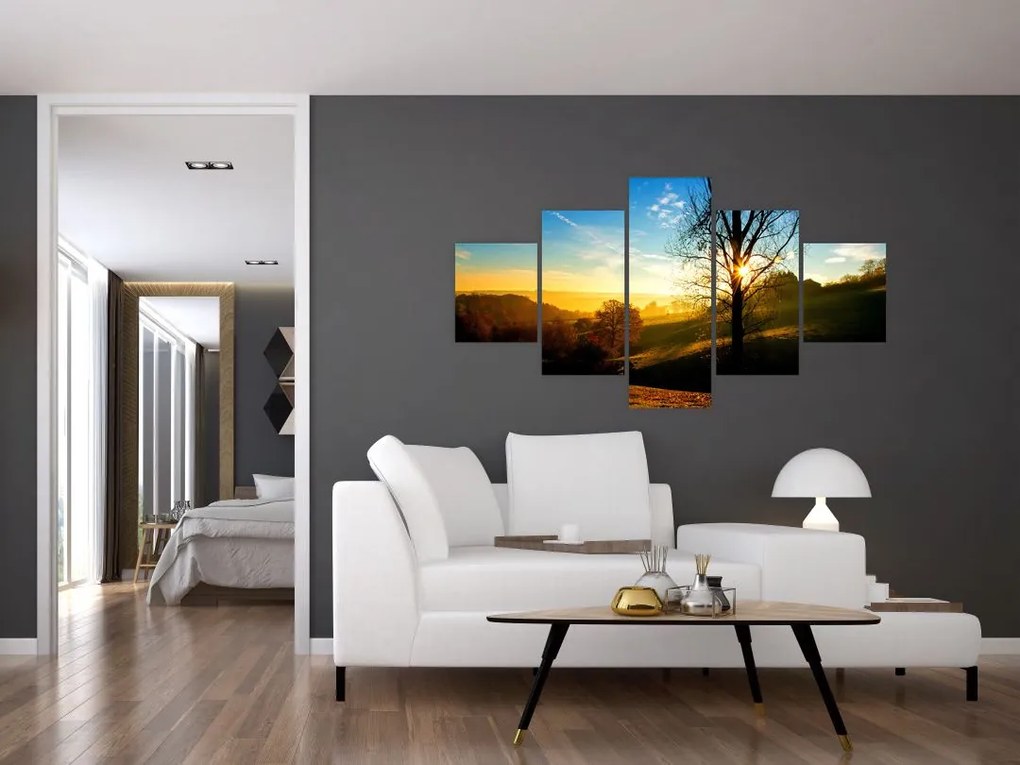 Obraz wschodu słońca (125x70 cm)