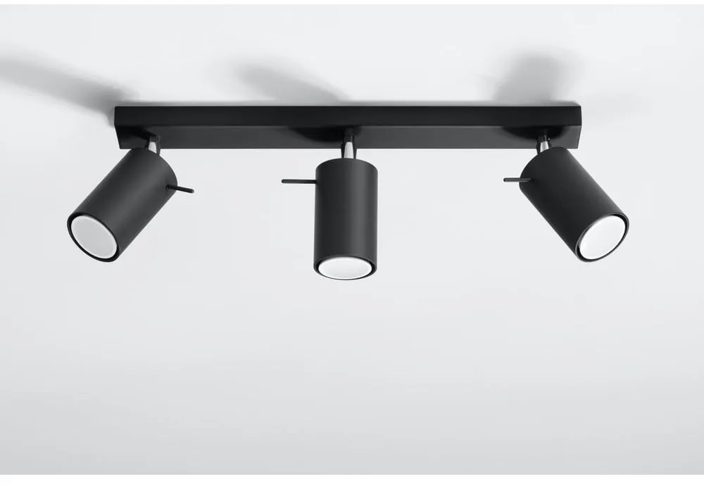 Czarna lampa sufitowa Sollux Ethna