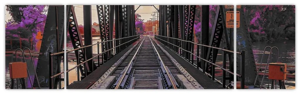 Obraz mostu kolejowego (170x50 cm)