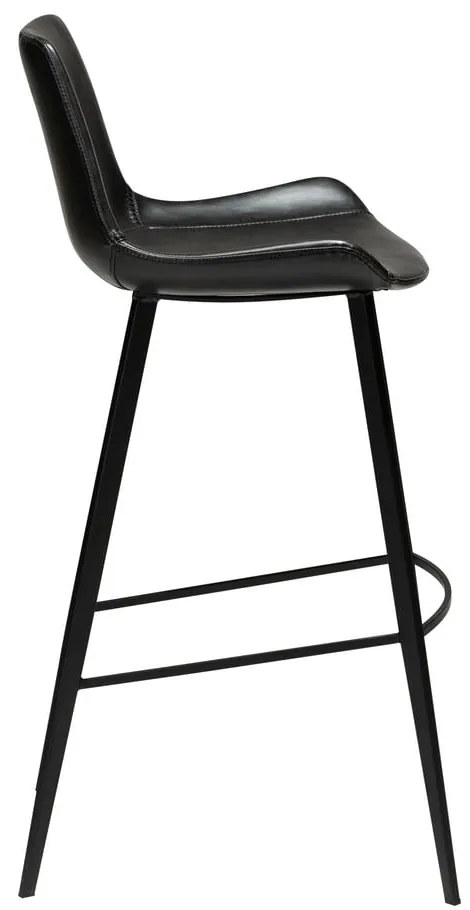Czarny hoker z imitacji skóry DAN–FORM Denmark Hype, wys. 102 cm