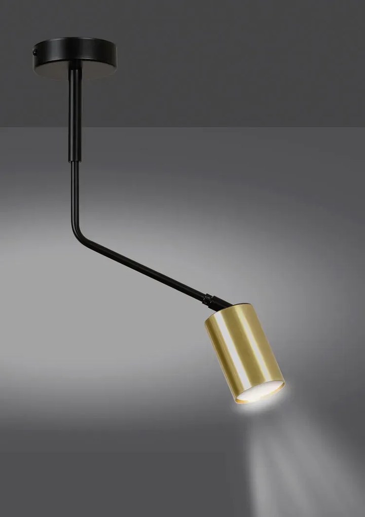 Czarna industrialna lampa sufitowa - 6X D058 G1-T60