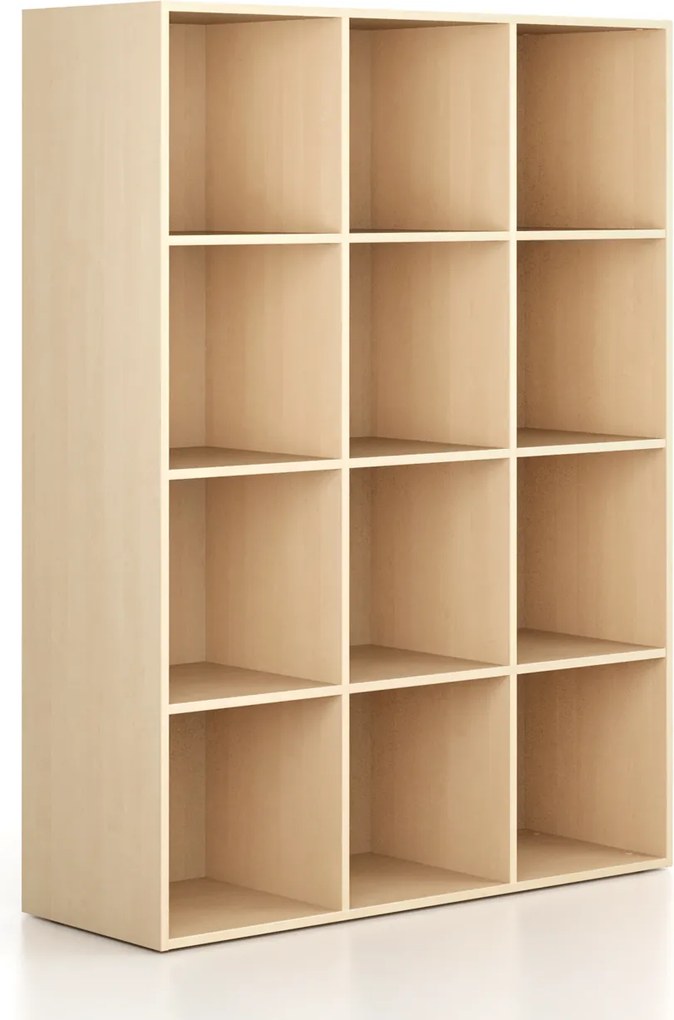 Regał FRAME, dolny, 3 kolumny, 1735 x 1299 x 450 mm, brzoza