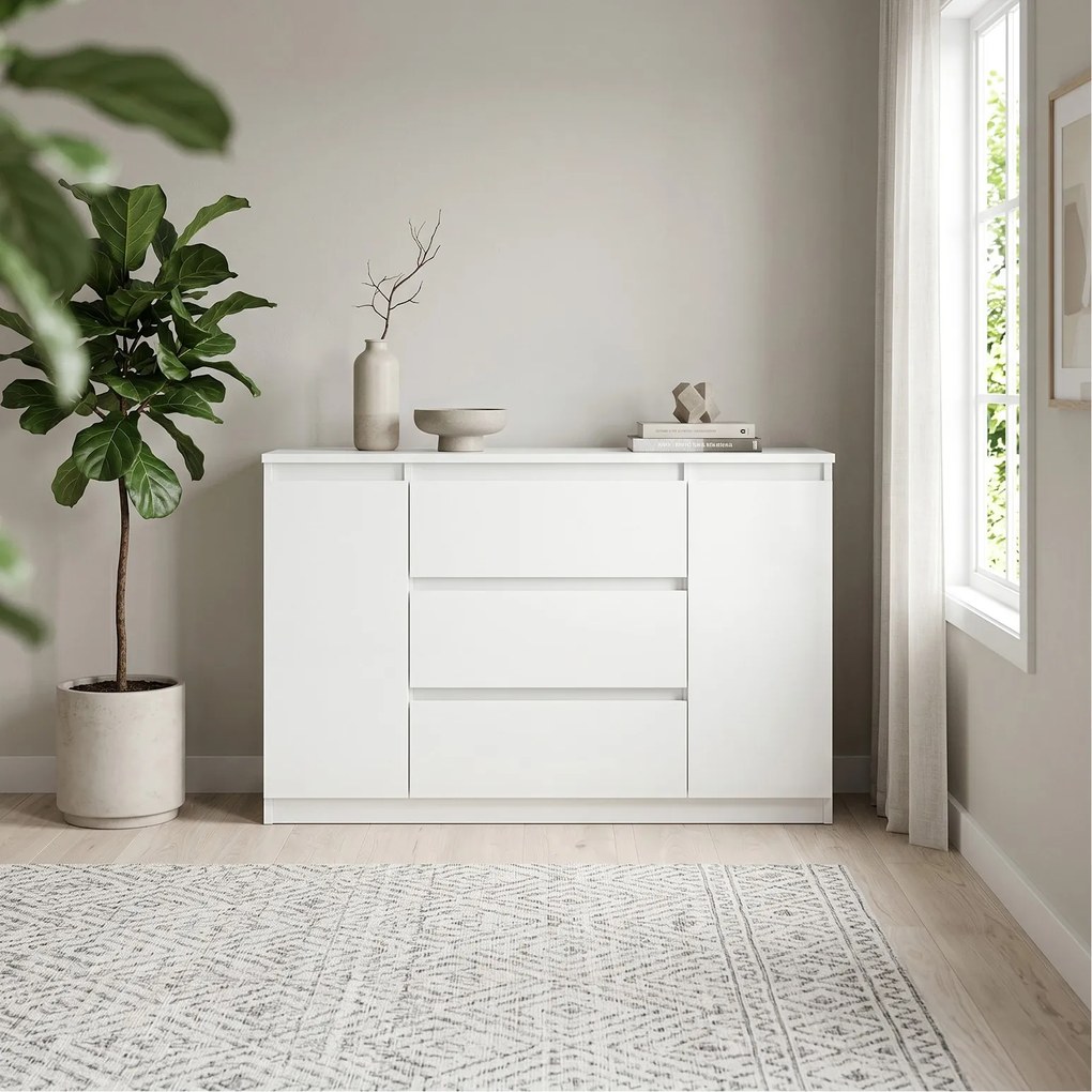 Komoda NUDO 138,5 cm do Salonu Sypialni Biały