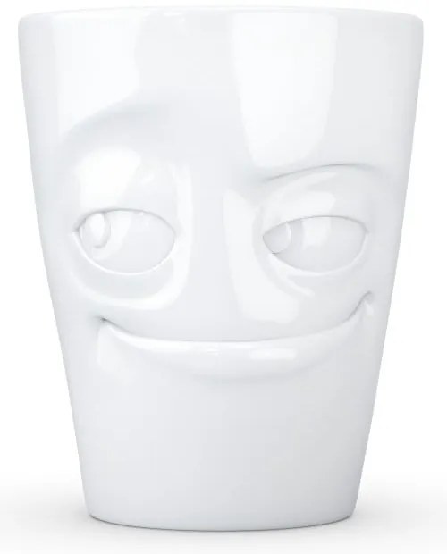 Biały figlarny porcelanowy kubek z uchem 58products