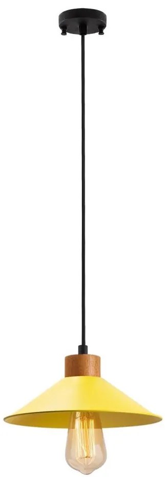 Lampa wisząca na lince MANAVGAT 1xE27/40W/230V żółty/brązowy