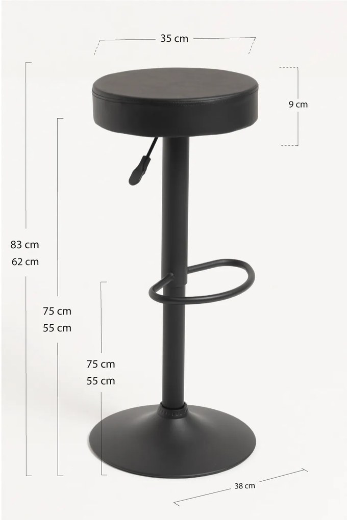 Taburete Kros Black