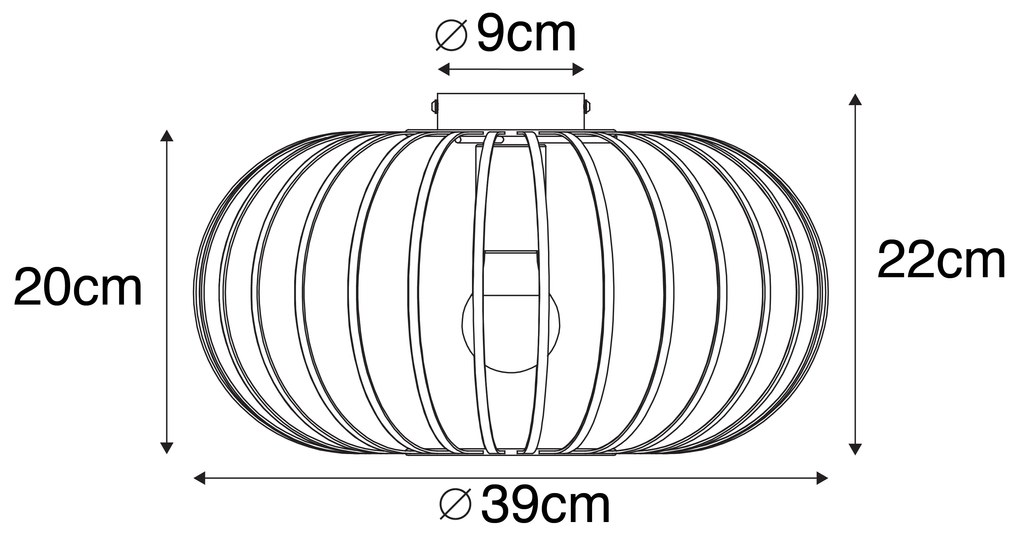 Designerska lampa sufitowa biała 39 cm - Johanna