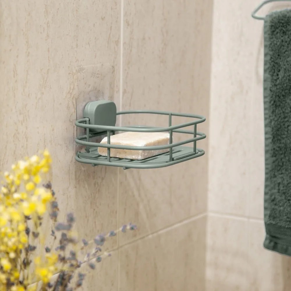 Miętowa samoprzylepna metalowa mydelniczka Grena – Compactor