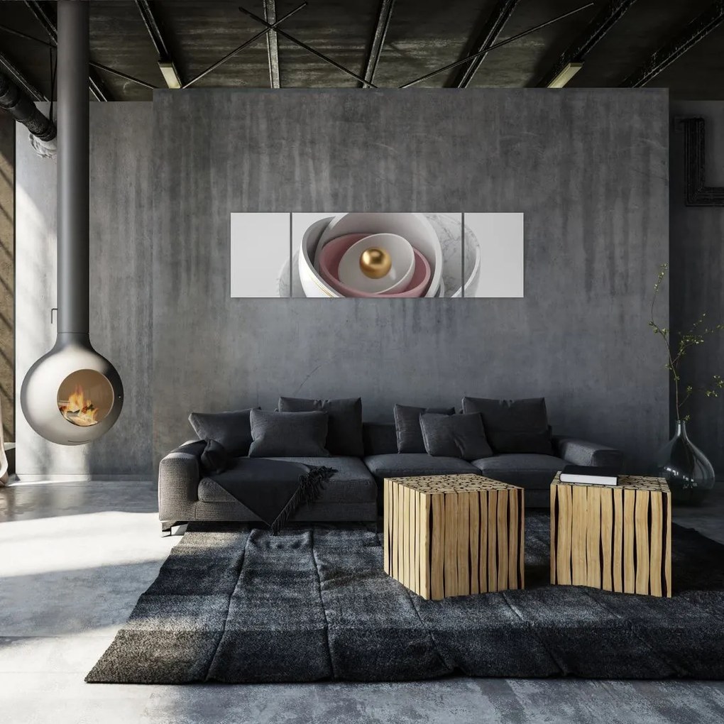 Obraz - Złota perła (170x50 cm)