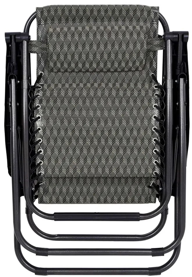 Brązowy składany leżak ogrodowy S2-P54