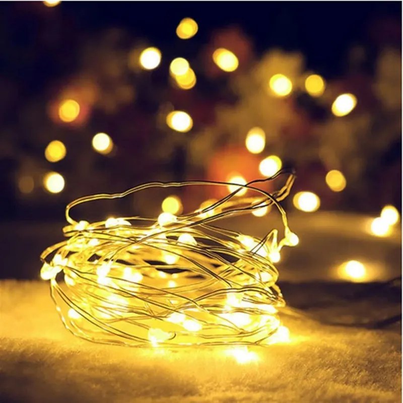Świąteczny łańcuch świetlny 20 diod LED, ciepła biel