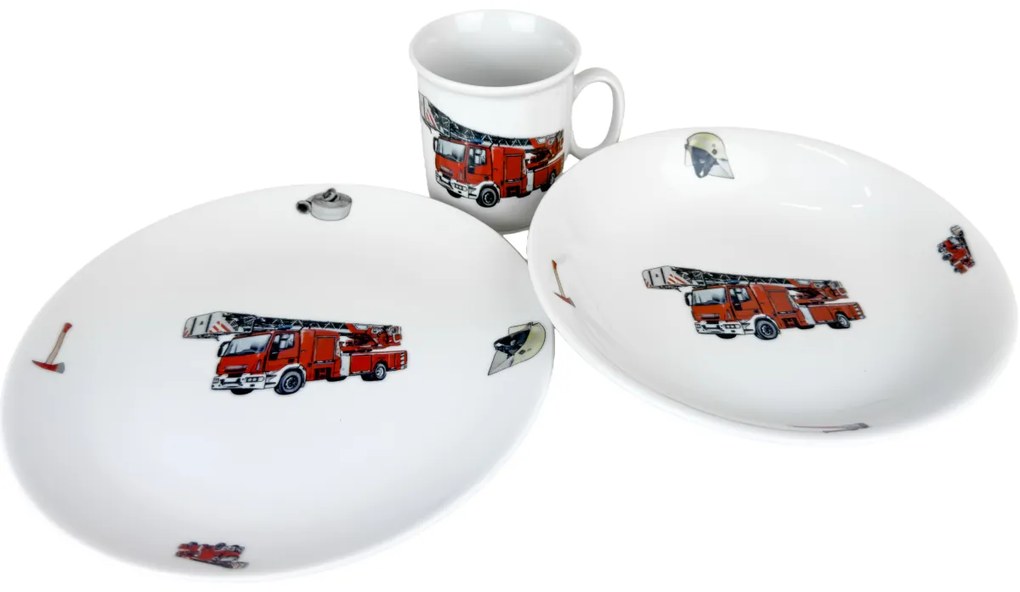 Thun 3-częściowy zestaw obiadowy dla dzieciStrażacy