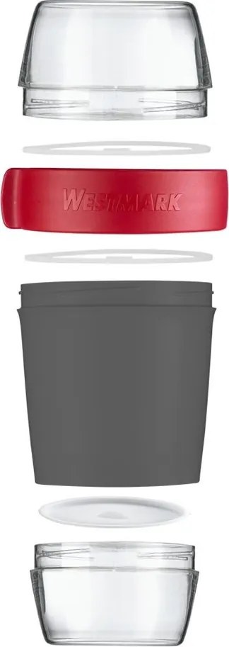 Westmark Trzyczęściowy pojemnik na żywność, 1150 ml, antracytowy, L