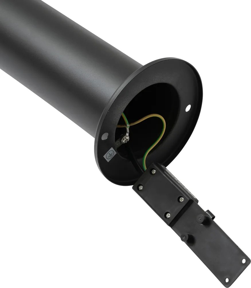 Nowoczesna lampa zewnętrzna czarna 80 cm IP44 z LED - Roxy