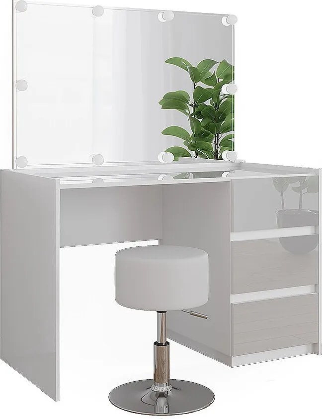 Toaletka biały wysoki połysk 120x60x78.6 marla