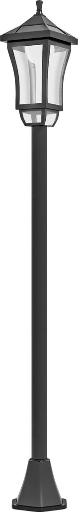 Outsunny Latarnia solarna ogrodowa 127 cm – zimne białe LED, czujnik zmierzchu, IP44