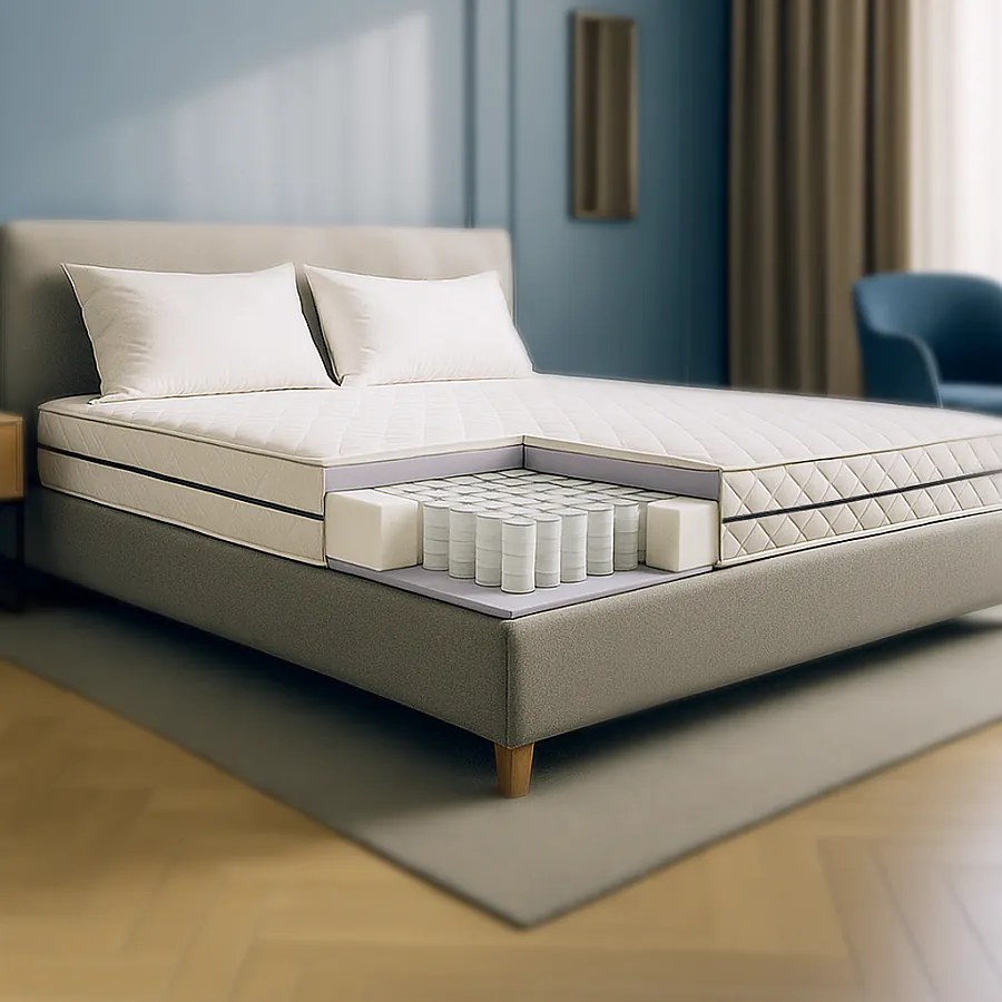 Fuze Pro | Materac pojedynczy 90x190 cm | Sprężyny kieszeniowe + pianka hipoalergiczna | Wys. 24 cm | Ortopedyczny | Wyprodukowany we Włoszech