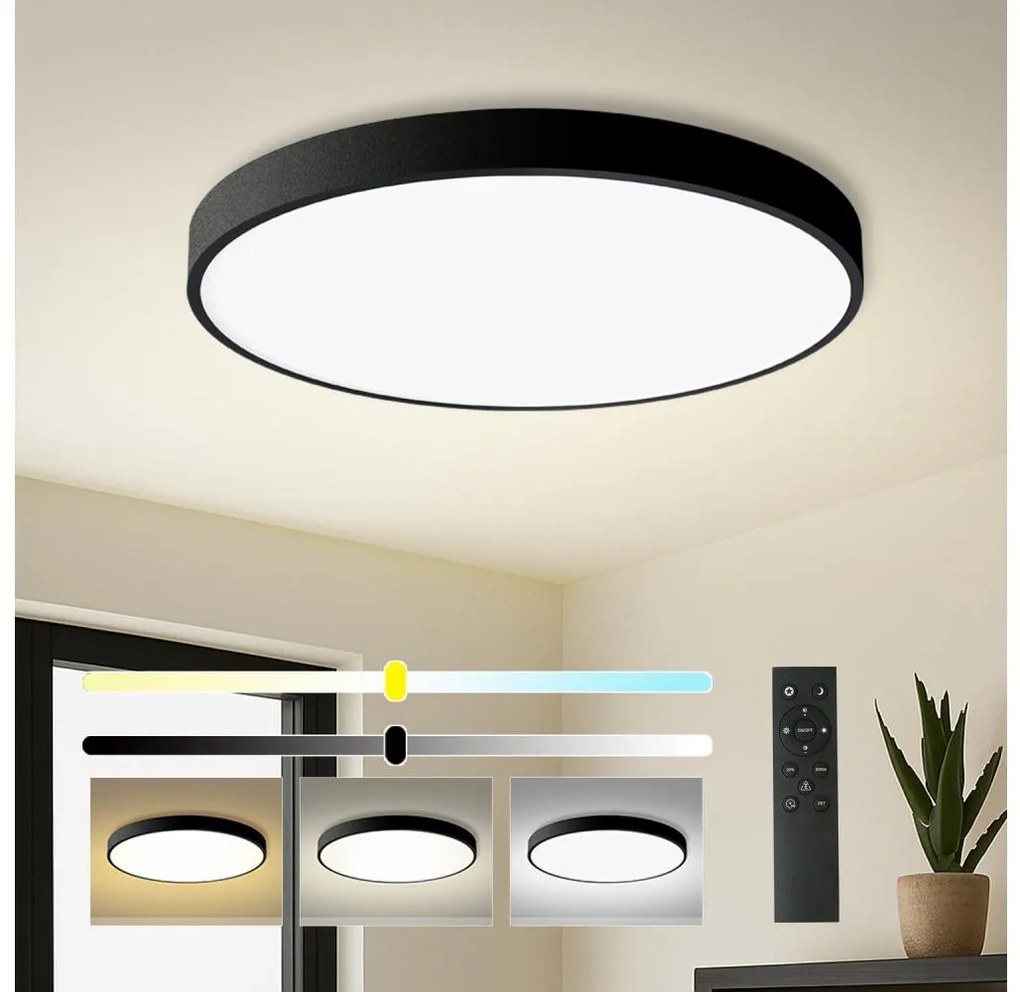Brilagi - ściemnialna lampa LED basenowa SMART 100W/230V Ø 80 cm Wi-Fi Tuya czarna + pilot
