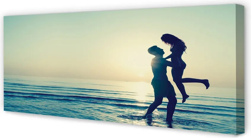 Fotoobraz na płótnie Ludzie nad Morzem