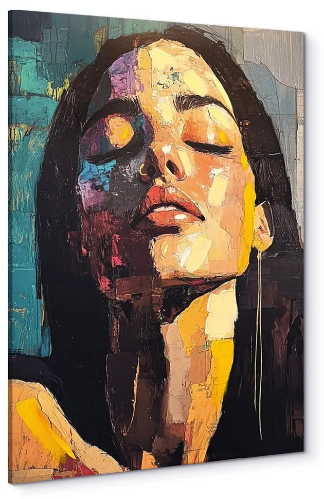 Obraz z ręcznie malowanymi elementami 70x100 cm Vivian – Styler