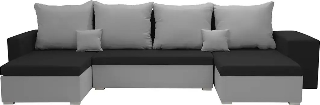 Narożnik U z funkcją spania PETRA2 Czerwony/Czarny