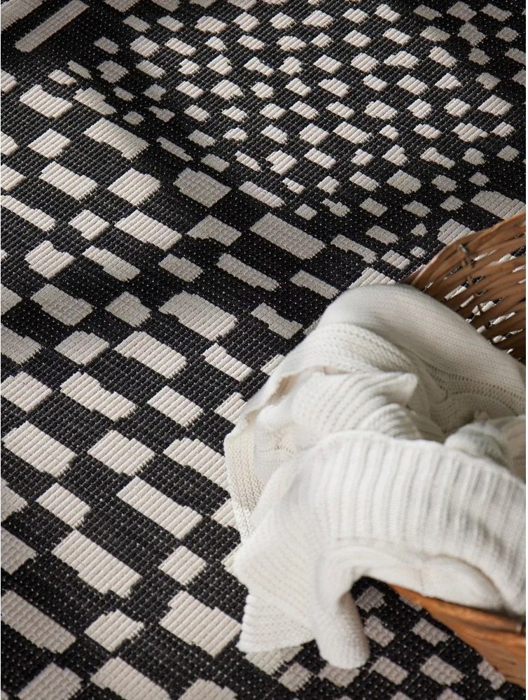 Czarno-kremowy dywan odpowiedni na zewnątrz 160x230 cm Haringey Barkham – Ted Baker