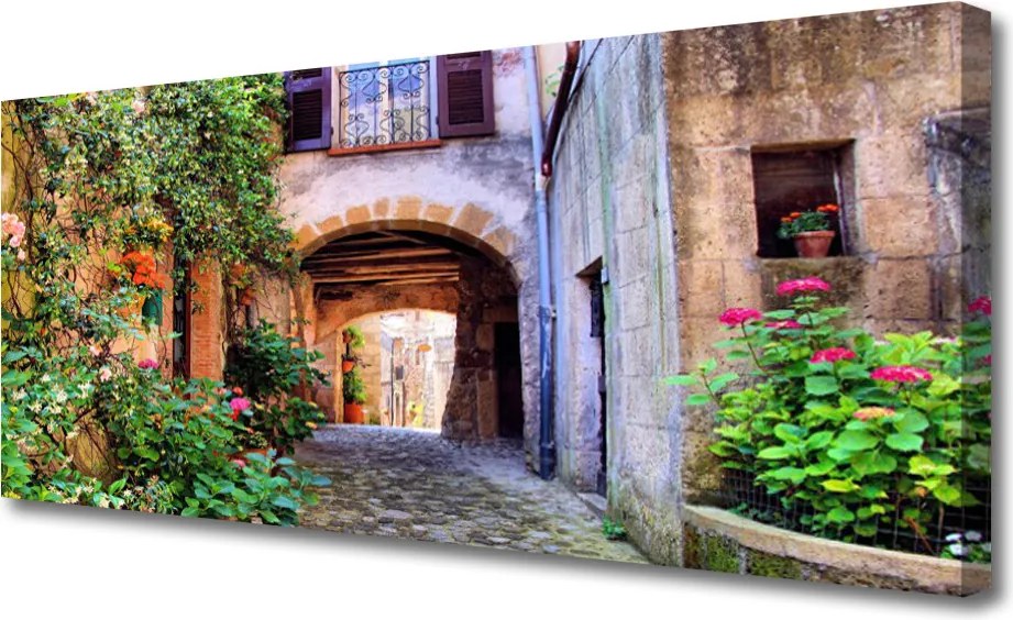 Obraz drukowany na płótnie Romantyczna Ścieżka w Mieście