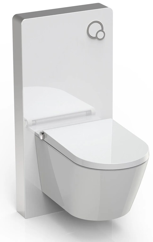 Kompletny zestaw WC 6: Toaleta myjąca Basic 1102Moduł sanitarny 805 biały