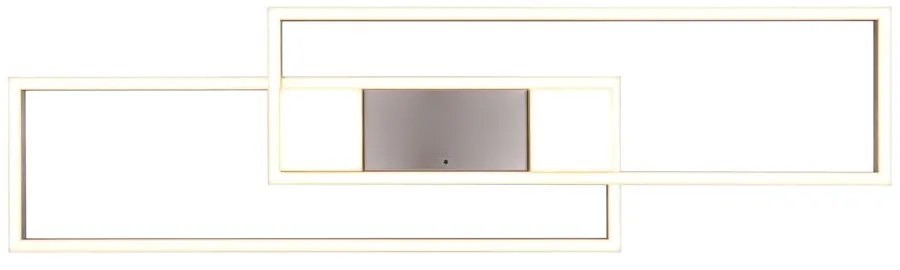 Lampa sufitowa LED ze zdalnym sterowaniem i ściemniaczem w kolorze srebra 28x100 cm Albany – Trio
