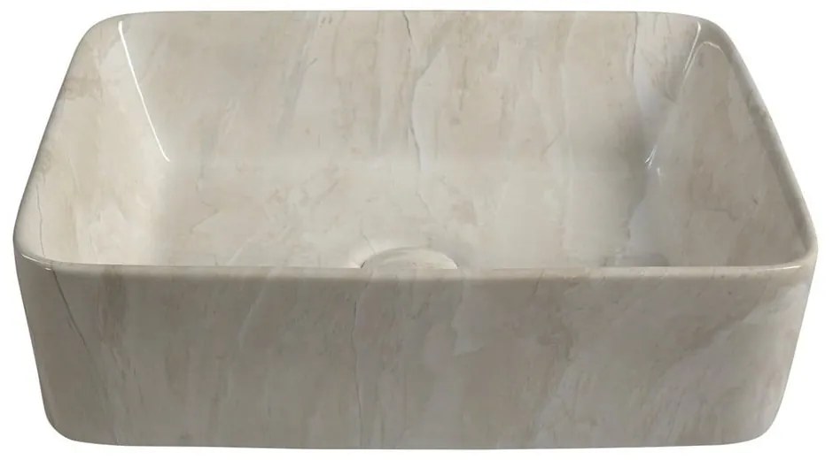 Beżowa ceramiczna umywalka 47,5x37,5 cm Dalma – Sapho