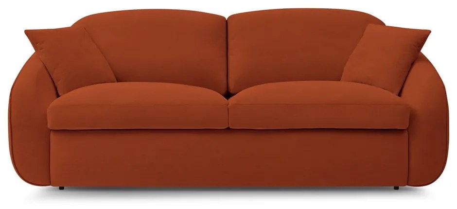 Pomarańczowa rozkładana sofa 235 cm Cezanne – Bobochic Paris