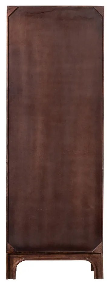 Ciemnobrązowa szafka z litego drewna mango 75x210x45 cm Staes – WOOOD