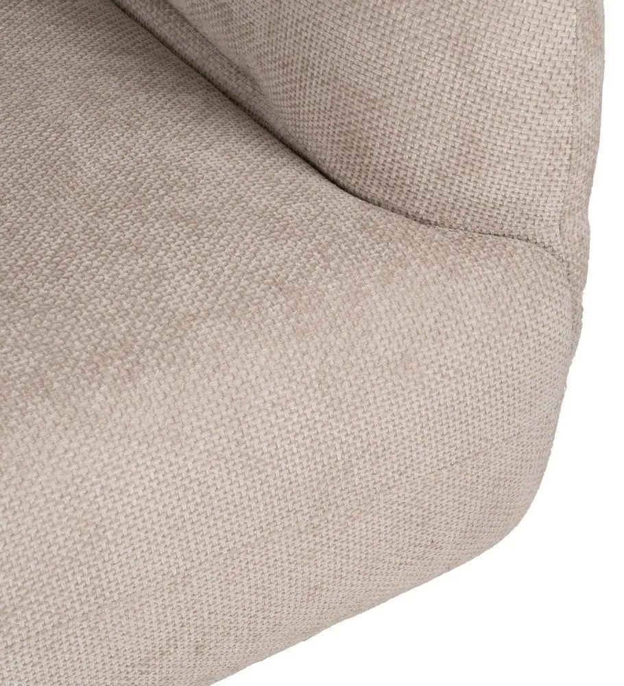 Beżowa sofa z tkaniny szenilowej prawostronna 151 cm Minimal – Ixia