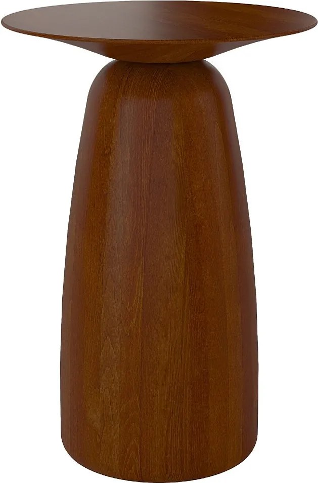 Stolik drewniany różne kolory Kayani Baobab 44, śr. 32,5 cm, orzech