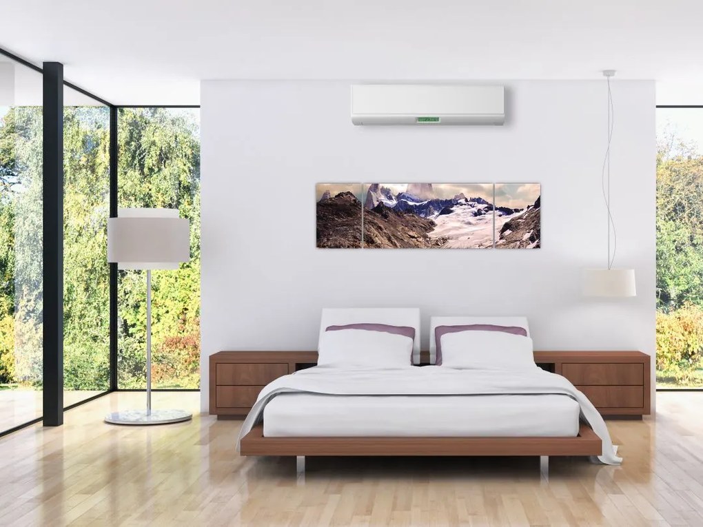 Obraz górskiego jeziora (170x50 cm)